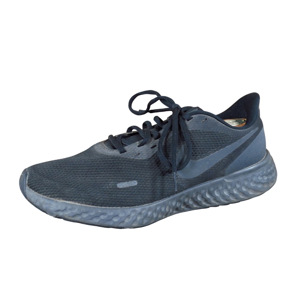 Nike Revolution 5 Mens Running Shoes Size 10.5 Wide Athletic Training Black Mesh